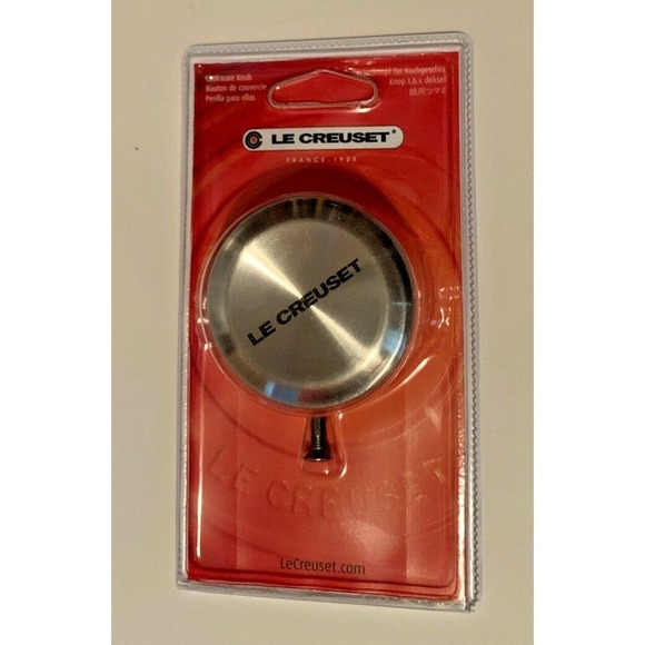 Le Creuset Large Signature Stainless Steel Knob Size 2 1/4" New in Sealed Pack - Picture 1 of 7